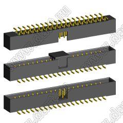 2016SM-40G-CP вилка прямая для поверхностного (SMD) монтажа с крышкой для автоматического захвата; шаг 2,00x2,00мм; 2x20-конт.