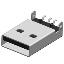 5075ARP-04-SM1 вилка USB2.0 на плату SMD тип A
