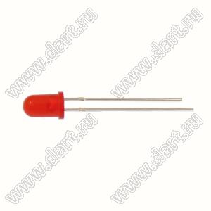 DY-5R53SD-B светодиод круглый 5 мм; красный; 625нм; 50…60мКд; 60°