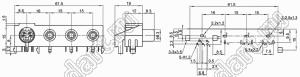 AV-MDC-419 блок 3-х гнезд RCA и мини-DIN 4 контакта