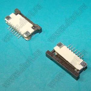 1223-07-03 (AF2K07A*S0T7_Q0Q1) розетка SMD для плоского шлейфа (FPC); шаг 1,0мм; 7-конт.; контакты сверху