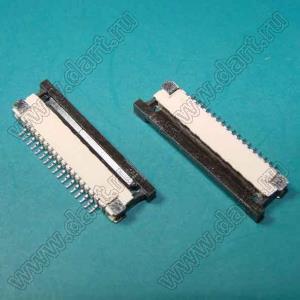1223-17-02 (AF2K17B*S0T10_Q0Q1) розетка SMD для плоского шлейфа (FPC); шаг 1,0мм; 17-конт.; контакты снизу