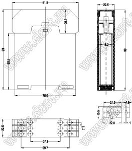 Case 23-21 корпус на DIN-рейку 81.8x22.5x99 мм