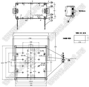 Case 15-27 бокс пластиковый 200x174x68-100 мм