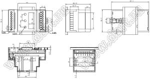 Case 23-99 корпус на DIN-рейку 52.5x87.5x58 мм