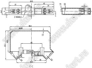 Case 23-92 корпус на DIN-рейку 95.5x14.2x61.7 мм