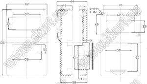 Case 21-35D корпус переносной 135x82x44 мм