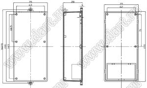 Case 19-29D корпус настенный 155x75x28 мм