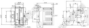 Case 22-90A промышленный управляющий корпус (комплект с двумя клеммными колодками) 142x117x137 мм