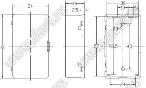 Case 20-46 коробка электрическая соединительная 61x34x18 мм