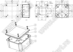 Case 11-111 корпус пластиковый влагозащищенный 160x160x90 мм