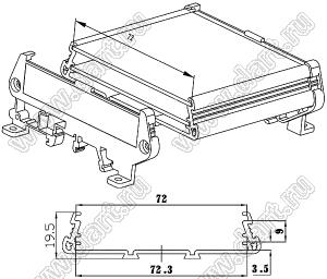 Case 23-59-120 корпус на DIN-рейку 87x21x120 мм