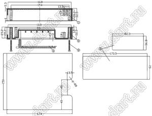 Case 15-31 бокс пластиковый 174x150x65 мм