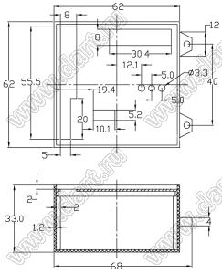 Case 20-49 коробка электрическая соединительная 62x62x33 мм