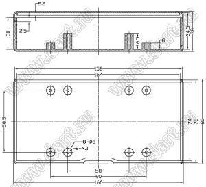 Case 21-8 корпус переносной 160x80x38 мм