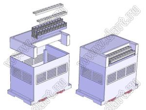 Case 22-53 промышленный управляющий корпус (комплект с двумя клеммными колодками) 145x90x131 мм