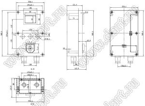 Case 11-107B корпус пластиковый влагозащищенный 361x221x122 мм