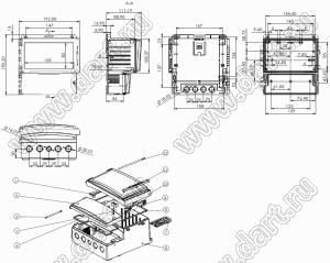 Case 11-100 корпус пластиковый влагозащищенный 193x190x111 мм