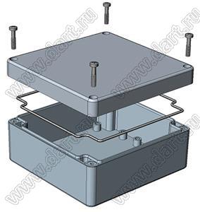 Case 11-93T корпус пластиковый влагозащищенный 122x120x55 мм с прозрачной крышкой