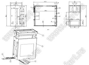 Case 23-134A корпус на DIN-рейку 103x57x113 мм