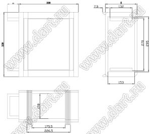 Case 15-38 бокс пластиковый 320x300x120 мм