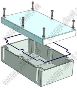 Case 11-107 корпус пластиковый влагозащищенный 361x221x122 мм