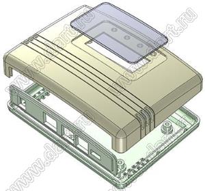 Case 18-45A корпус настольный 140x106x37 мм с прозрачной крышкой, пластик ABS