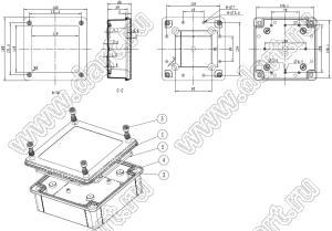 Case 11-104 корпус пластиковый влагозащищенный 160x160x60 мм