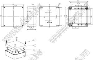 Case 11-93 корпус пластиковый влагозащищенный 122x120x55 мм