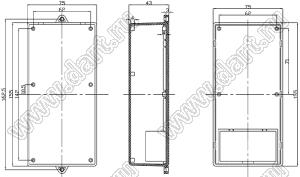 Case 19-30D корпус настенный 155x75x43 мм