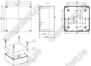 Case 11-87 корпус пластиковый влагозащищенный 182x180x109 мм