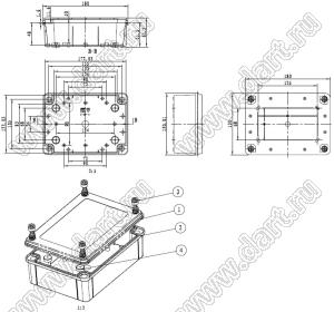 Case 11-98 корпус пластиковый влагозащищенный 180x130x60 мм