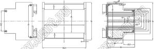 Case 23-14 (PC35D) корпус на DIN-рейку 100.5x87x63 мм