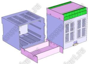 Case 23-110B корпус на DIN-рейку 75x90x105 мм; пластик ABS