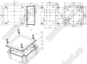 Case 11-108 корпус пластиковый влагозащищенный 144x144x60 мм