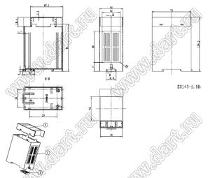 Case 23-109A корпус на DIN-рейку 75x45x105 мм