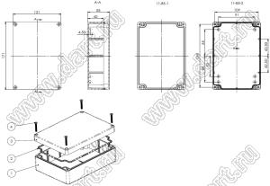 Case 11-85 корпус пластиковый влагозащищенный 171x121x55 мм