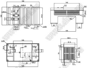 Case 23-47 корпус на DIN-рейку 180x100x89.5 мм