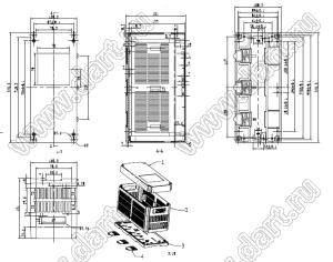 Case 22-89 промышленный управляющий корпус (комплект с двумя клеммными колодками) 240x100x131 мм