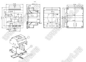 Case 23-106B корпус на DIN-рейку 93x76x60 мм