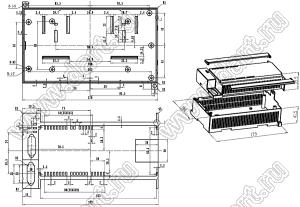 Case 22-31A промышленный управляющий корпус (комплект с крепежом) 179x100x87 мм; пластик ABS