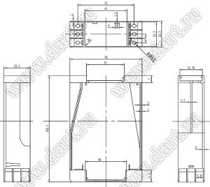 Case 23-71 корпус на DIN-рейку 70x25.5x103.5 мм