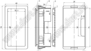 Case 27-12 корпус дисплея 79x42x25 мм