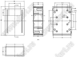 Case 15-3 бокс пластиковый 120x80x41 мм