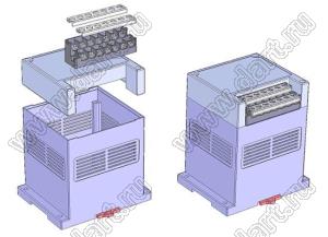 Case 22-54 промышленный управляющий корпус (комплект с двумя клеммными колодками) 115x90.5x131 мм