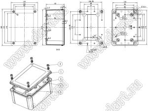 Case 11-112 корпус пластиковый влагозащищенный 180x130x90 мм