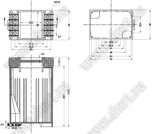 Case 23-82 корпус на DIN-рейку 70x48x112.6 мм