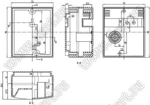 Case 19-9 корпус настенный 90x75x49.5 мм; пластик ABS