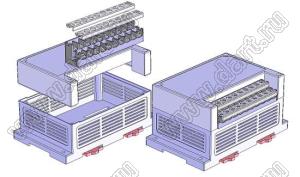 Case 22-58 промышленный управляющий корпус (комплект с двумя клеммными колодками) 145x90x73 мм