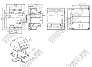 Case 23-106E корпус на DIN-рейку 93x76x60 мм